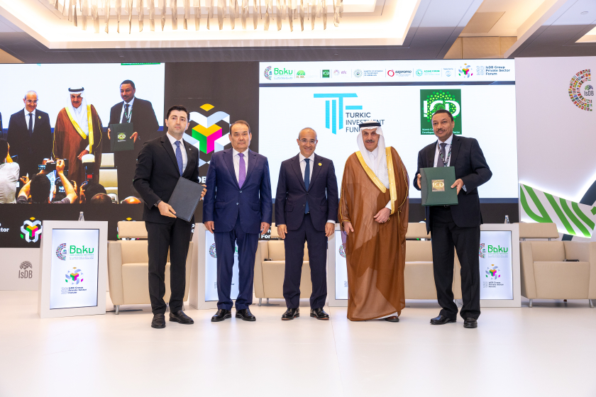Turkic Investment Fund signs Islamic co-financing framework agreement with ICD at Islamic Development Bank Group Annual Meetings in Baku, Azerbaijan.